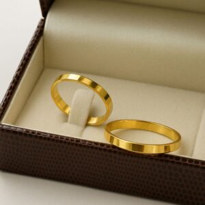 Par de aliança ouro18k