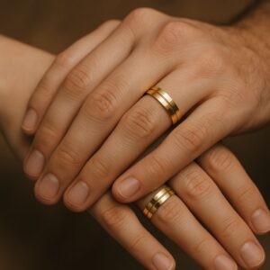 Par de aliança ouro 18k 3g