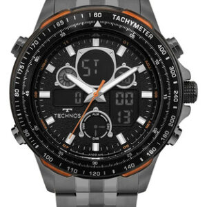 Relógio Technos Masculino Digitech Grafite Bj4130ac/1p Cinza Preto Preto