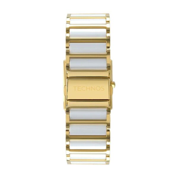 Relógio Technos Ceramic Saphire Branco/Dourado Feminino Gn10 - Image 3