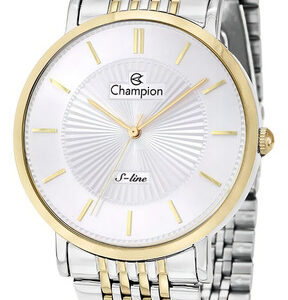 Relogio Champion Feminino Bicolor Misto Grande Slim Cn21158s