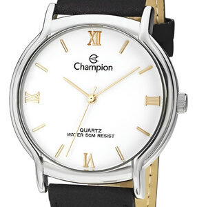 Relógio Champion Feminino Couro Preto Cn20006z